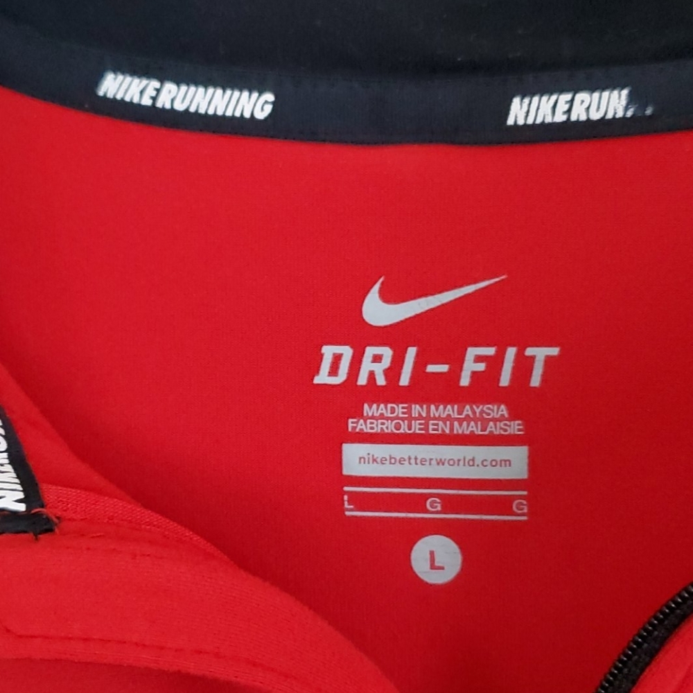 Nike Dri-Fit Red Long Sleeve Shirt - L - Picture 7 of 10